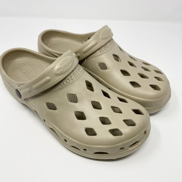 Nothinz Men's Vented Eva Clogs With Swivel Strap. Beige. Size 12 - Picture 7 of 7